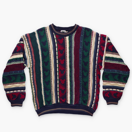 90s 'The Disney Catalog' Mickey Coogi Style Knit Sweater (L-XL)