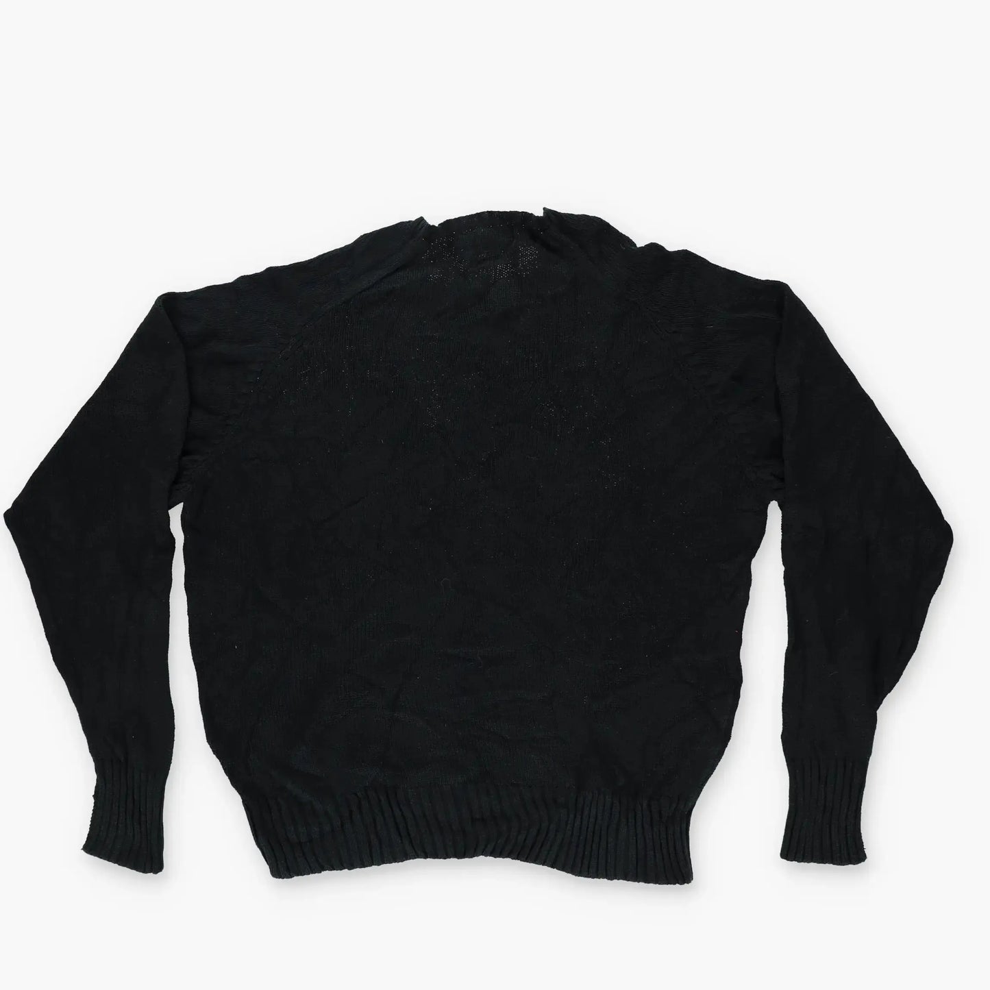 RALPH LAUREN POLO Black 100% Cotton Knit Sweater (L) Vintage Sole Melbourne