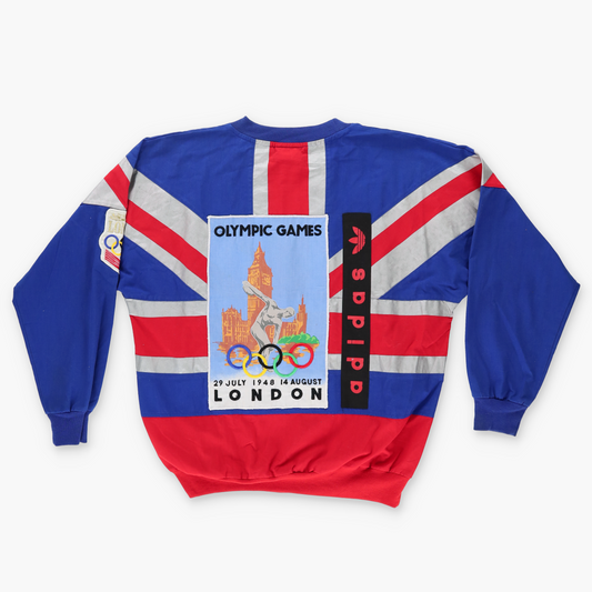ADIDAS 80s London Olympic Games 1908/1948 Patchwork Pop Over Windbreaker(S-M)
