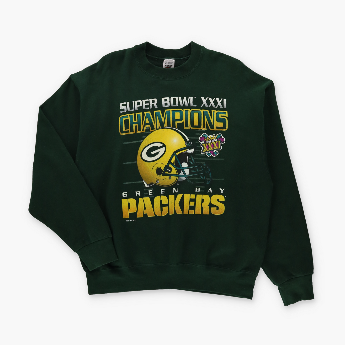 Green Bay Packers Superbowl 1997 USA Made FRUIT OF THE LOOM Sweatshirt (XL)