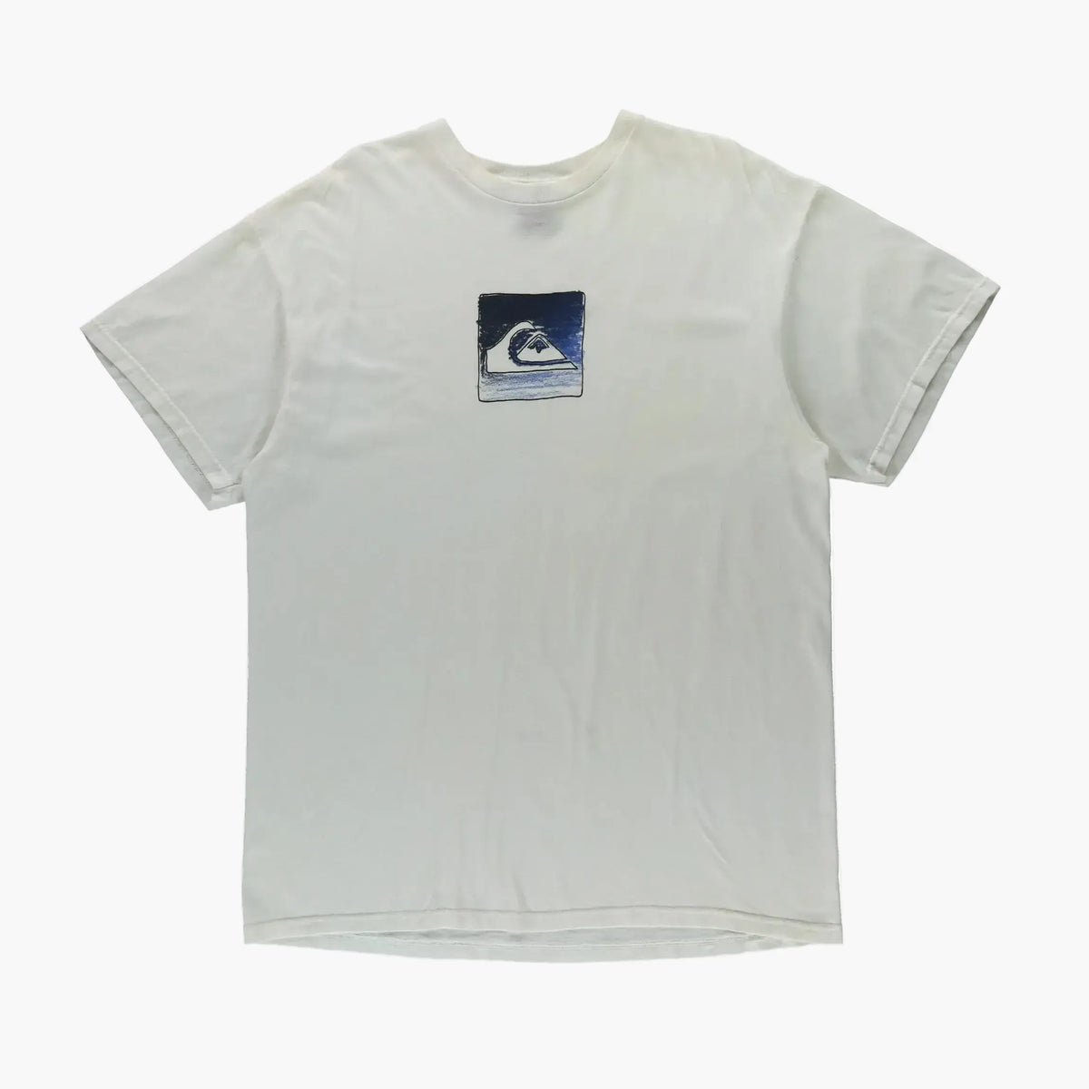 QUIKSILVER Illustrated Logo Graphic White T-Shirt (L TALL) Vintage Sole Melbourne