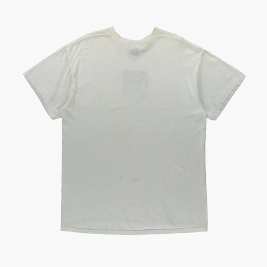 QUIKSILVER Illustrated Logo Graphic White T-Shirt (L TALL) Vintage Sole Melbourne