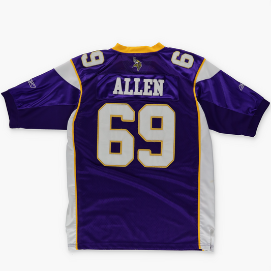 REEBOK NFL 'KOREA Made' Minnesota Vikings #69 Jarrett Allen Home Football Jersey (L-XL)