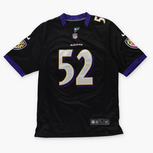 NIKE NFL Baltimore Ravens #52 Ray Lewis Signed Autographed Football Jersey (M-L)
