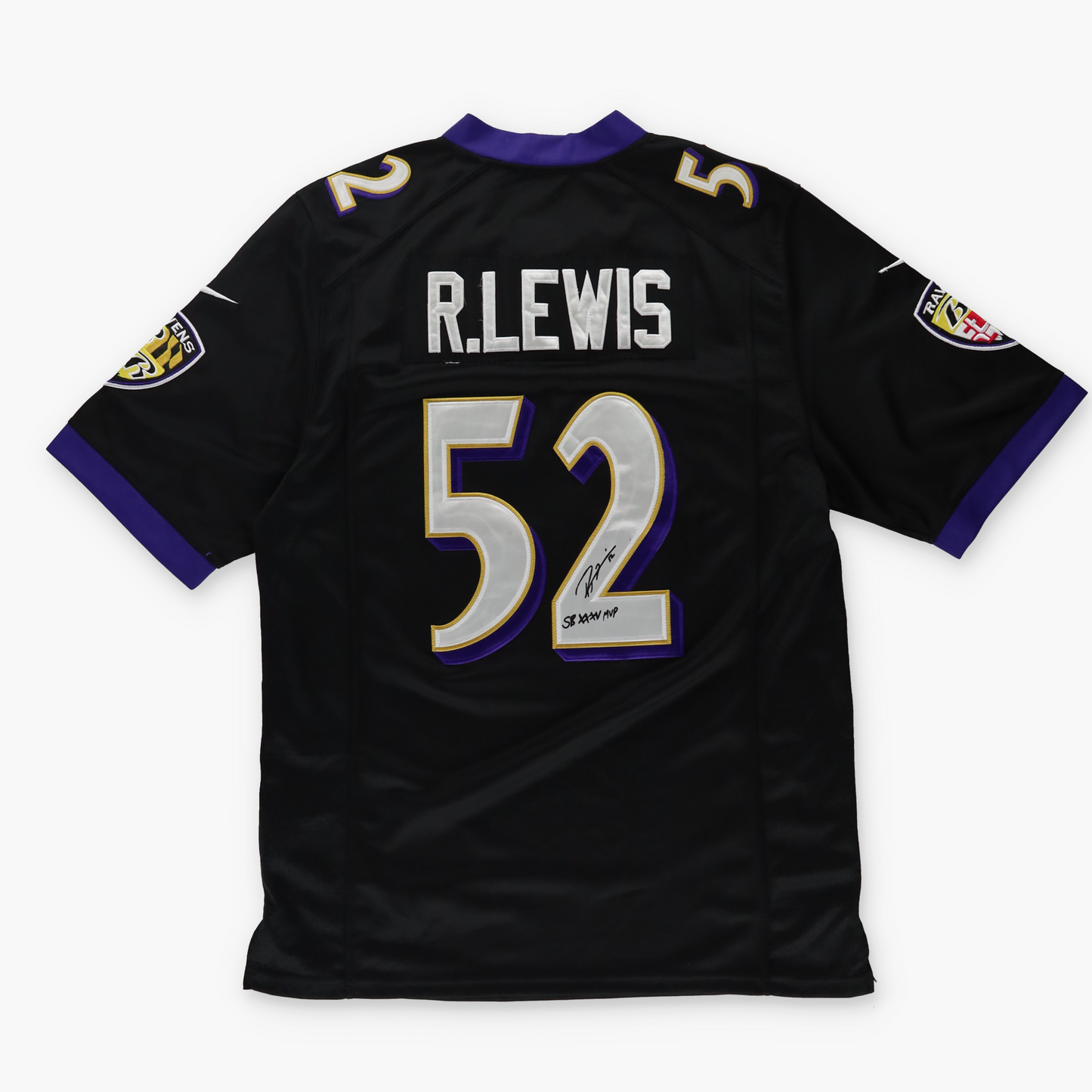 NIKE NFL Baltimore Ravens #52 Ray Lewis Signed Autographed Football Jersey (M-L)