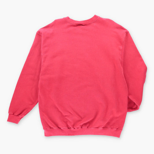 Vintage 90's NIKE Embroidered Swoosh USA Made Monochromatic Red Sweatshirt (L)
