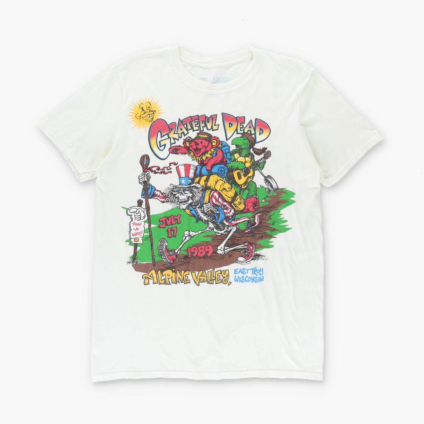 LIQUID BLUE Grateful Dead 1989 Alpine Valley Wisconsin Concert T Shirt (S-M)