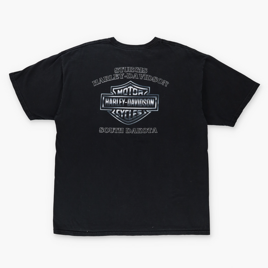 HARLEY DAVIDSON 'Sturgis' Bull Head Black Motorcycle Tee (XL-XXL)