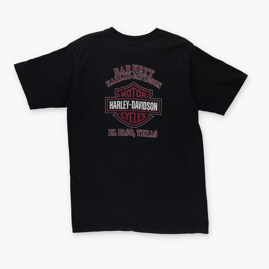 HARLEY DAVIDSON Y2K Texas Eagle Fire USA Made Motorcycle Tee (L) Vintage Sole Melbourne