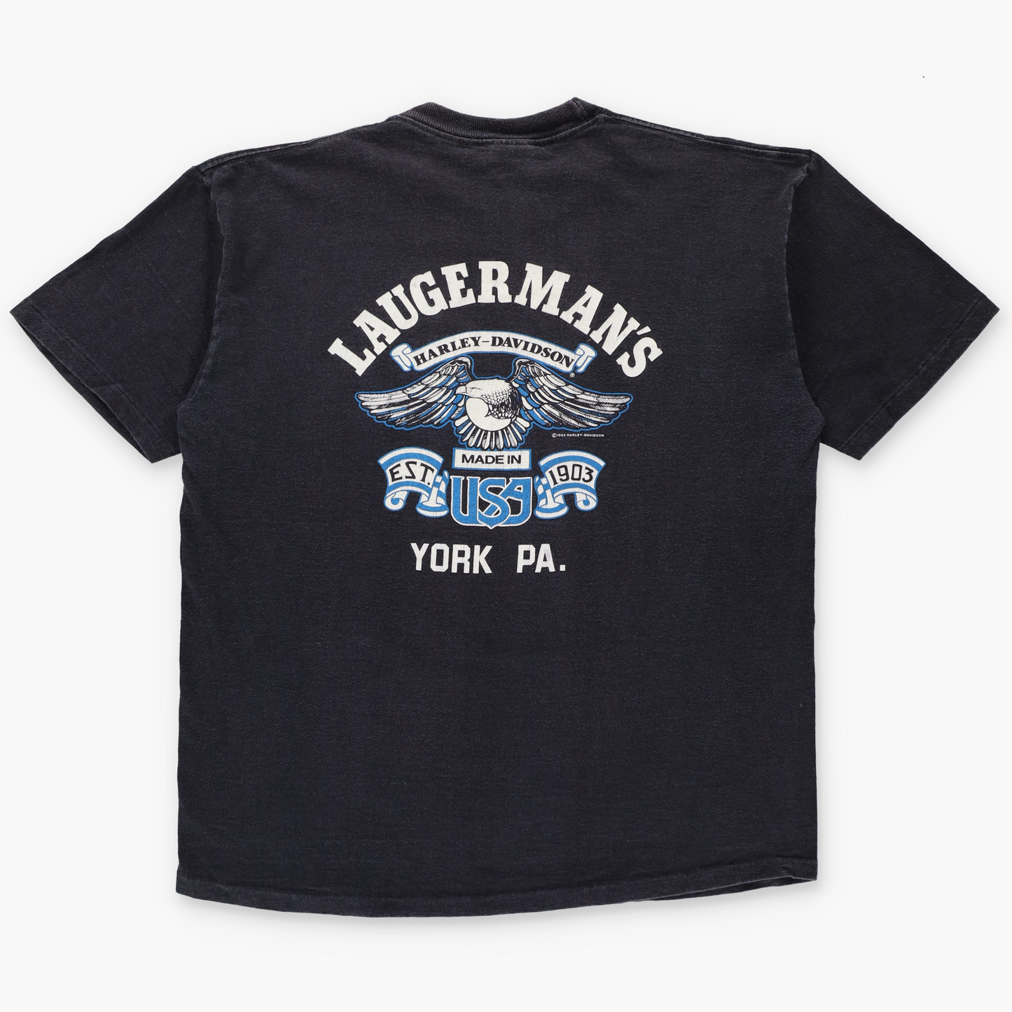 Harley Davidson Vintage 1988 "Man's Best Friend" Single Stitch Double Sided T-Shirt USA Made (XL)