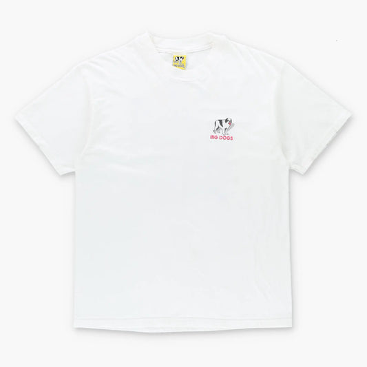 BIG DOGS Vintage 1998 "Houndson" Dog Pun Parody White T-Shirt (M) Vintage Sole Melbourne