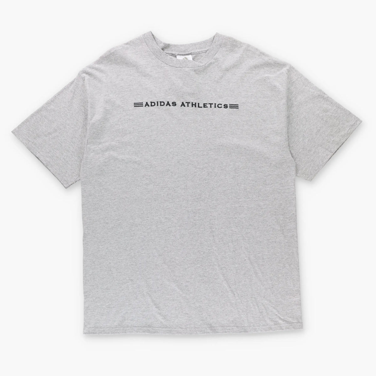 ADIDAS Athletics Heather Grey & Black Embroidered Tshirt (L-XL TALL) Vintage Sole Melbourne