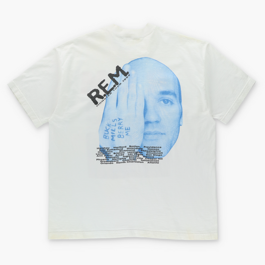 REM 'Monster Tour 1995' Double Sided Retro White Band Tee (XL)