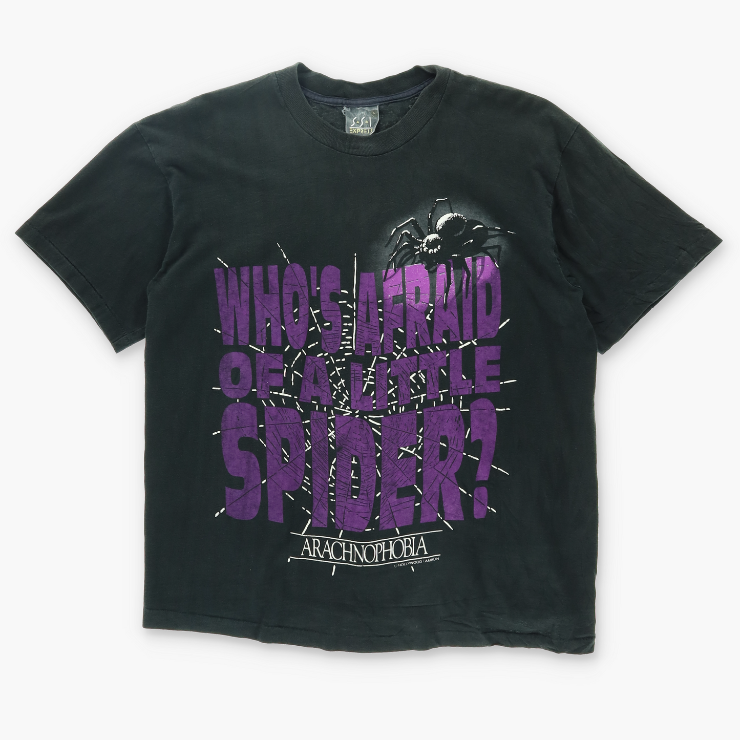 Arachnophobia 1990 Movie "Who's Afraid" Spider Promo Merch T-Shirt USA Made (M)