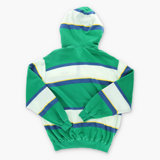 RALPH LAUREN POLO Rugby Stripe 1/4 Zip Hoodie Sweatshirt (XL-XXL)