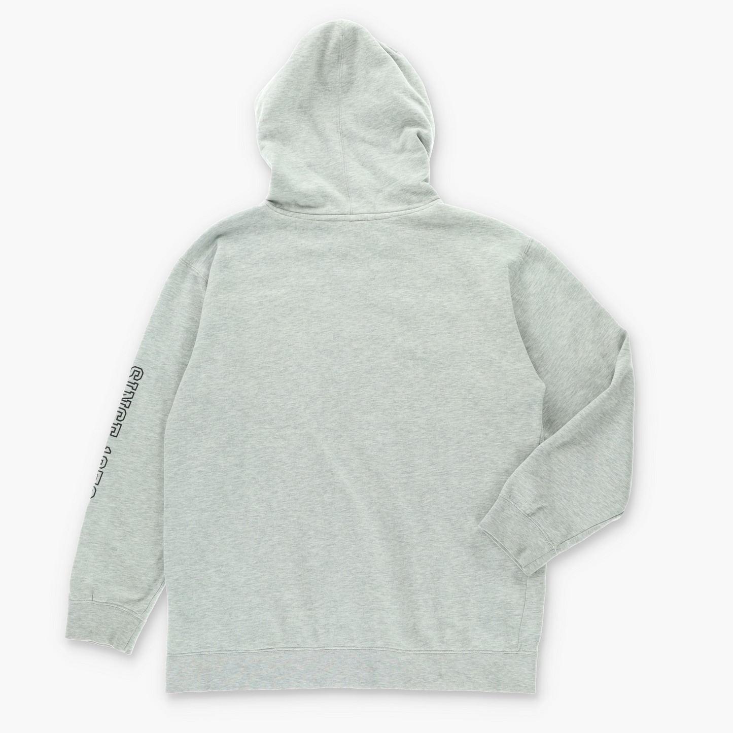 NIKE Centre Swoosh Spell Our Logo Grey Hoodie Sweatshirt (M)