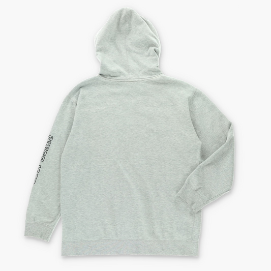 NIKE Centre Swoosh Spell Our Logo Grey Hoodie Sweatshirt (M)