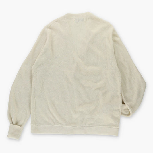 Vintage CHRISTIAN DIOR Monsieur Embroidered USA Made Beige Kit Cardigan (L)