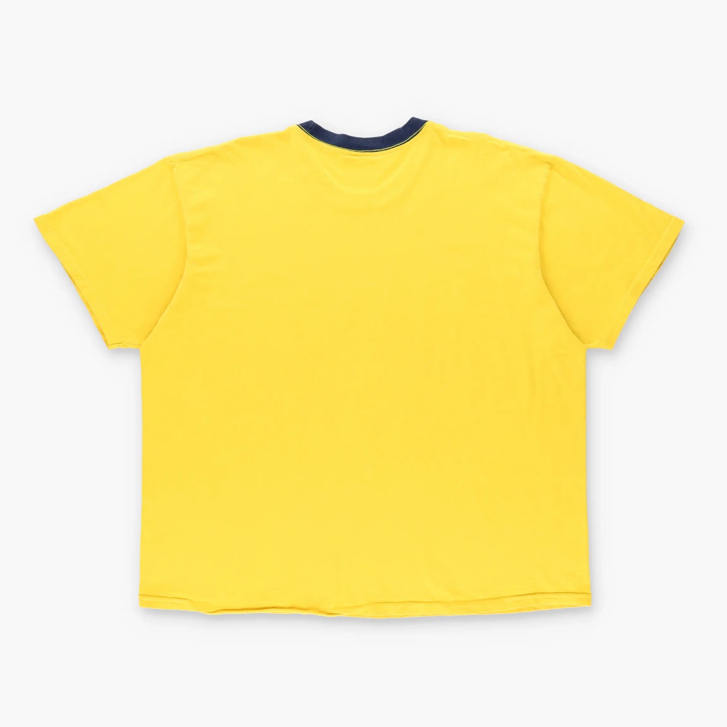 NIKE Yellow & Navy Embroidered Swoosh Logo T-Shirt (L) Vintage Sole Melbourne