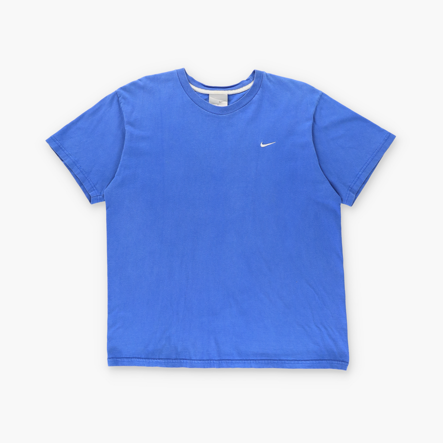 NIKE Classic Blue & White Embroidered Logo Tee (M)