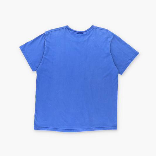 NIKE Classic Blue & White Embroidered Logo Tee (M)