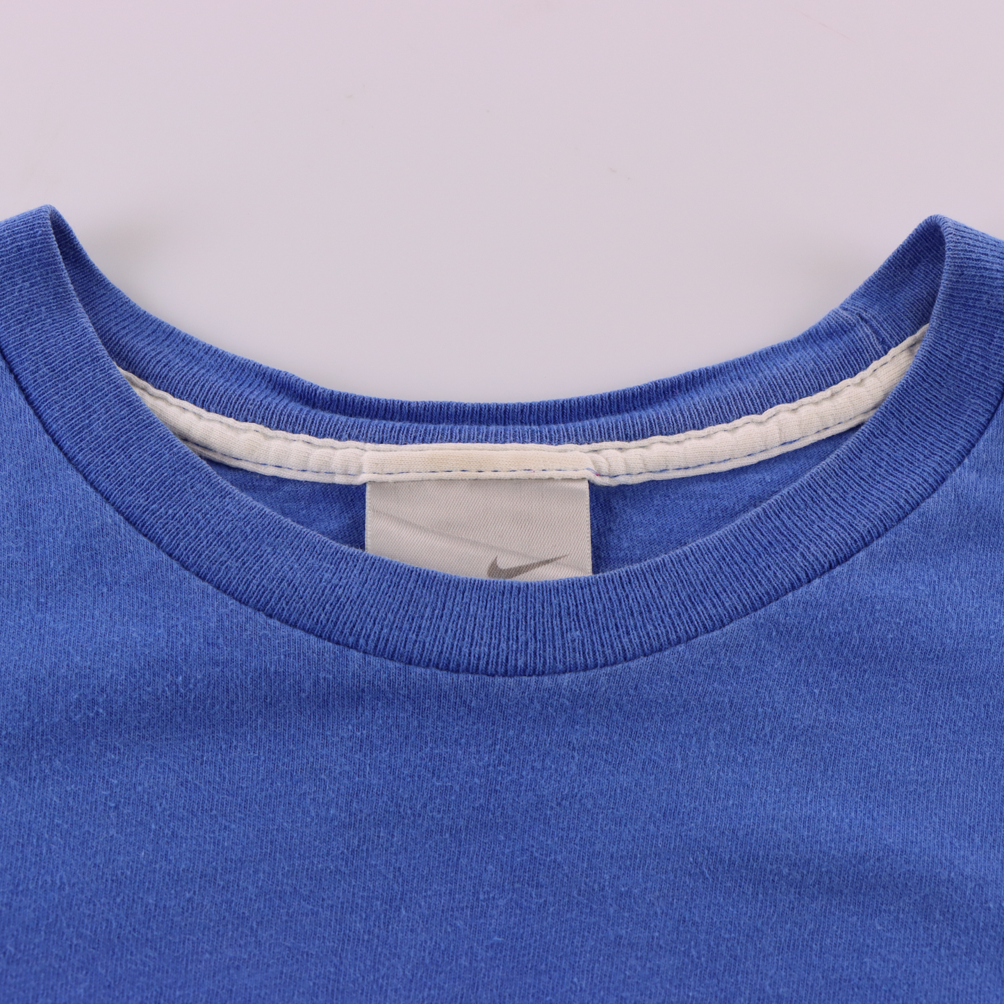 NIKE Classic Blue & White Embroidered Logo Tee (M)