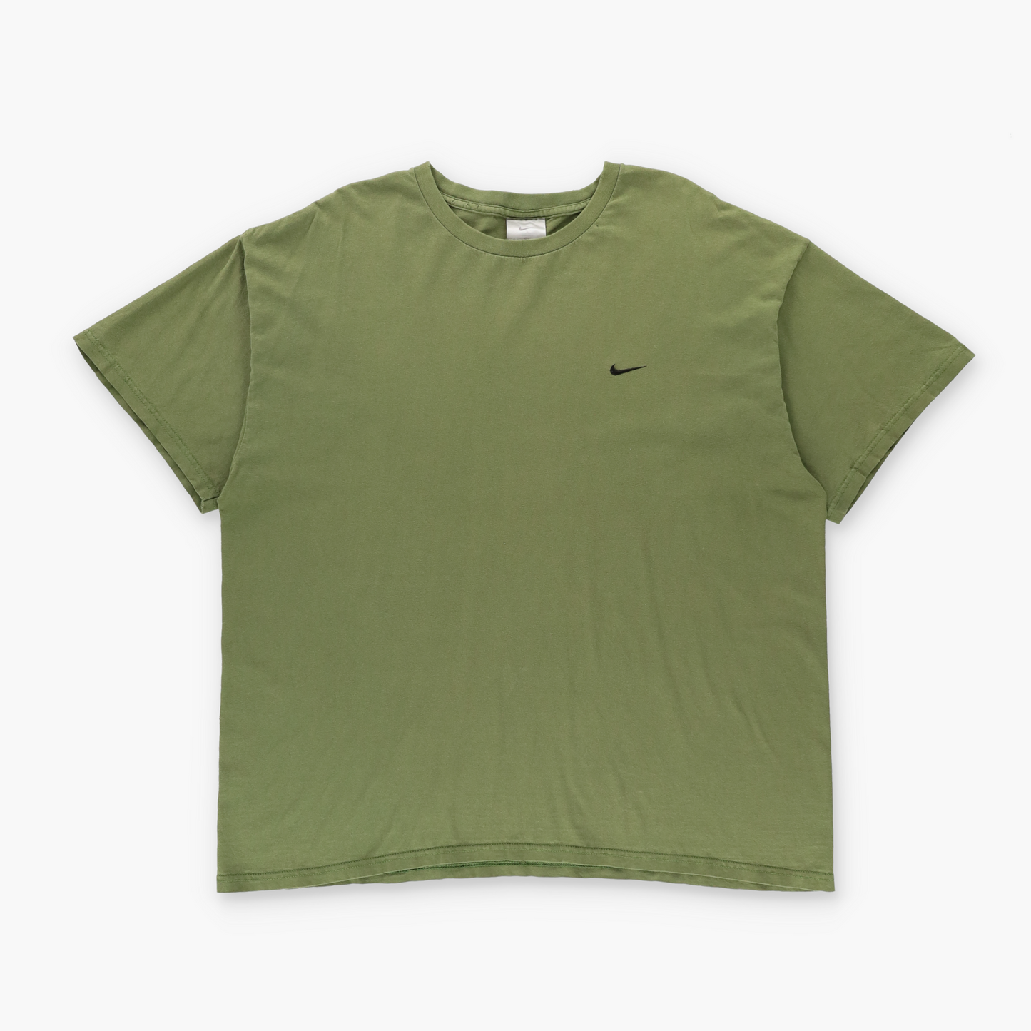 NIKE USA Made Embroidered Swoosh Logo Green & Black Tee (XL)
