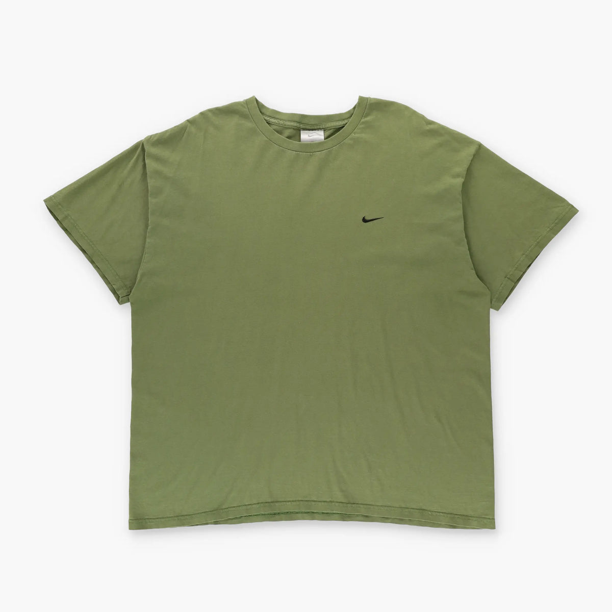 NIKE USA Made Embroidered Swoosh Logo Green & Black Tee (XL) Vintage Sole Melbourne