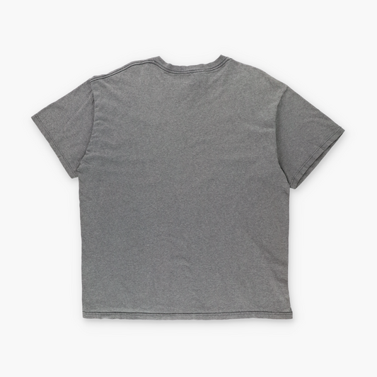 NIKE USA Made Dark Grey & Black Embroidered Swoosh Logo Tee (L)