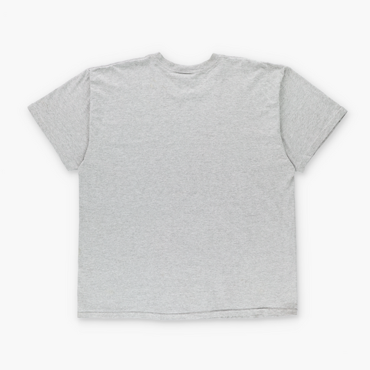 NIKE Yellow & Heather Grey Swoosh Logo Graphic Tee (XL)