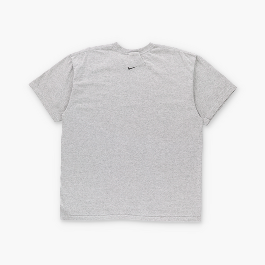 NIKE Light Grey & Black Swoosh Logo T-Shirt (M)