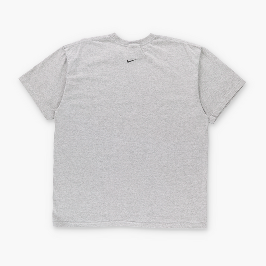 NIKE Light Grey & Black Swoosh Logo T-Shirt (M)