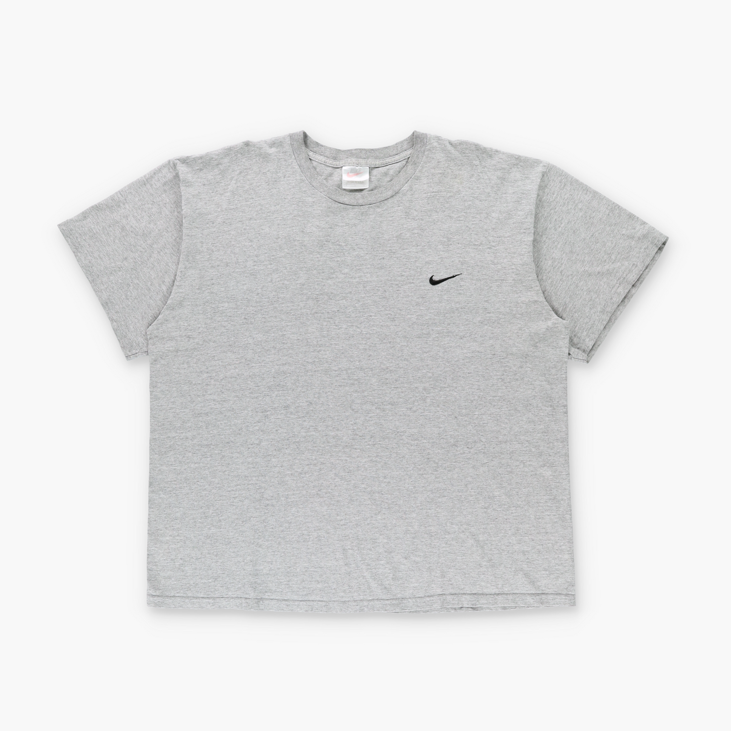 NIKE Heather Grey & Black Embroidered Logo Tee USA Made (XL-XXL)