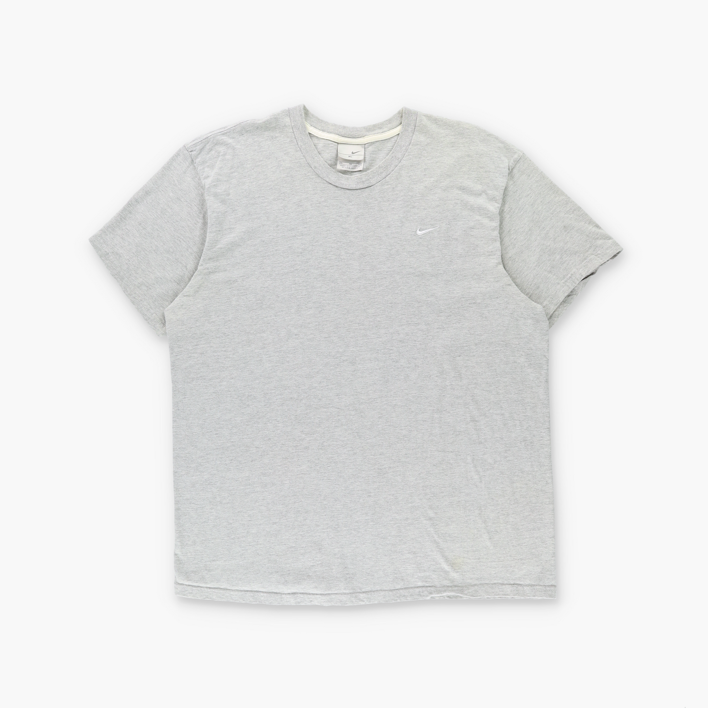 NIKE Classic Grey & White Embroidered Swoosh Logo Tee (XL-XXL)