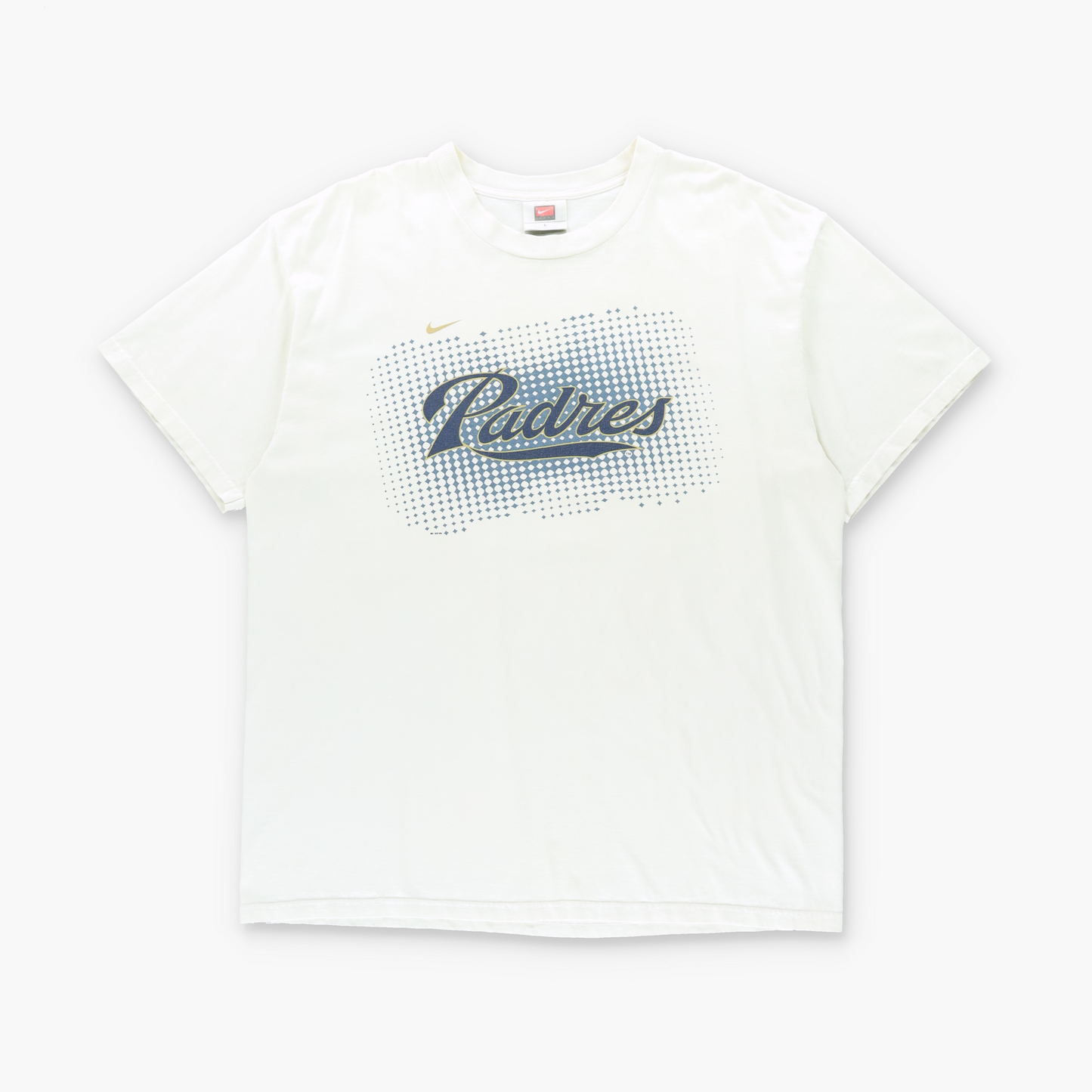 NIKE Padres Blue & White MLB Baseball Graphic T-Shirt (L-XL)