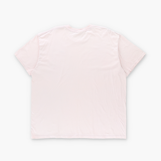 NIKE Light Pink & Grey Embroidered Swoosh Logo Tee (XXXL)