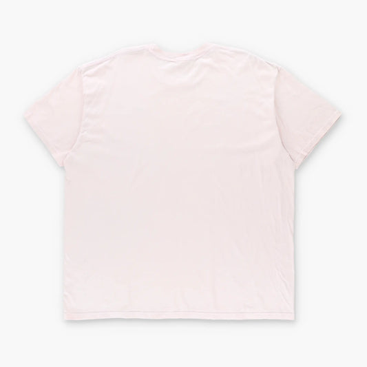 NIKE Light Pink & Grey Embroidered Swoosh Logo Tee (XXXL) Vintage Sole Melbourne