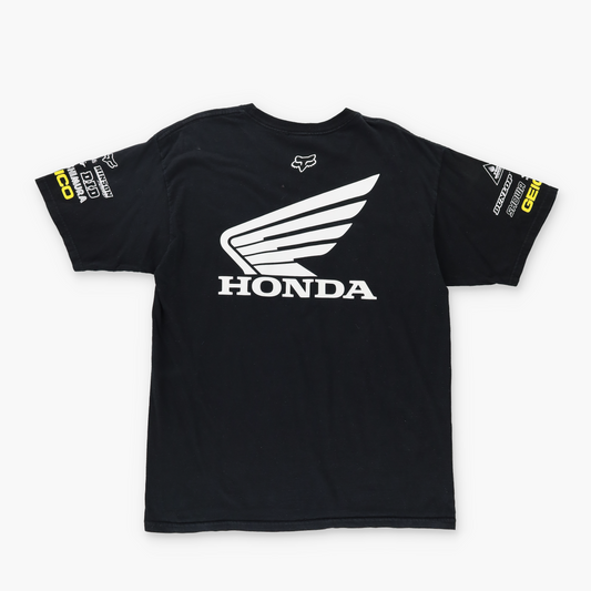 FOX Honda Racing Printed Black T-Shirt (L)