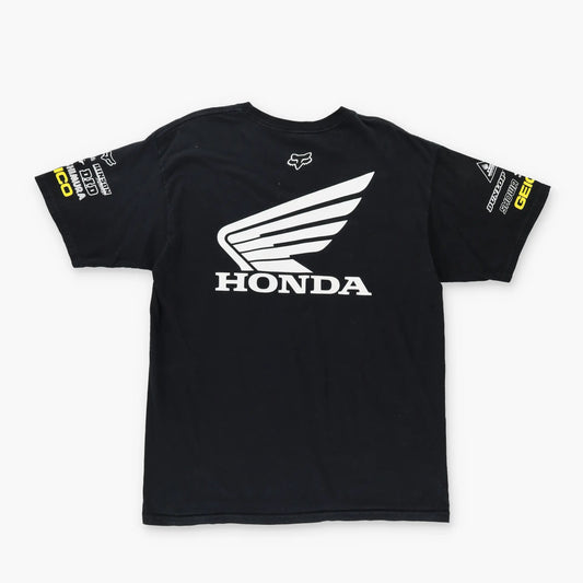 FOX Honda Racing Double Sided Black T-Shirt (L) Vintage Sole Melbourne