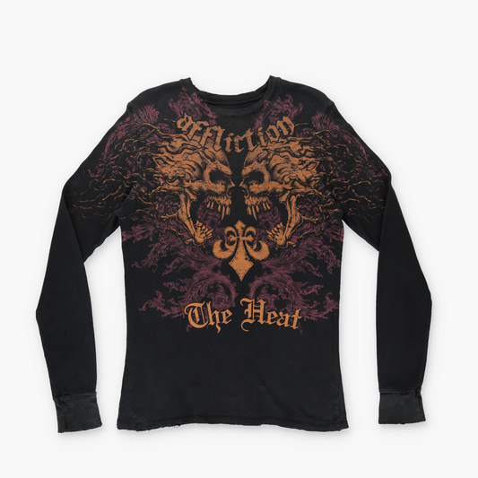 AFFLICTION Karo Parisyan MMA Distressed Y2K Thermal Long Sleeve (M)