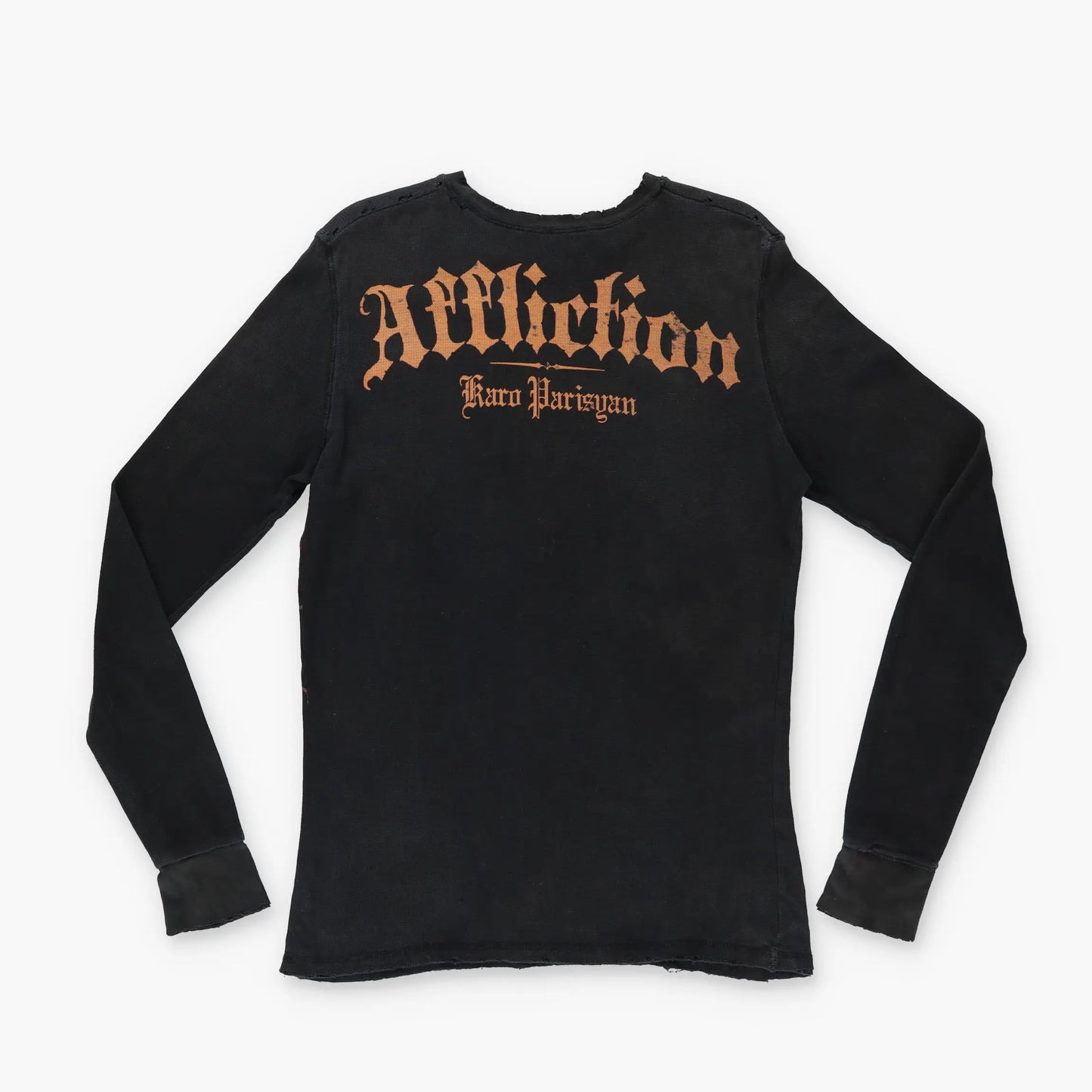 AFFLICTION Karo Parisyan MMA Distressed Y2K Thermal Long Sleeve (M) Vintage Sole Melbourne