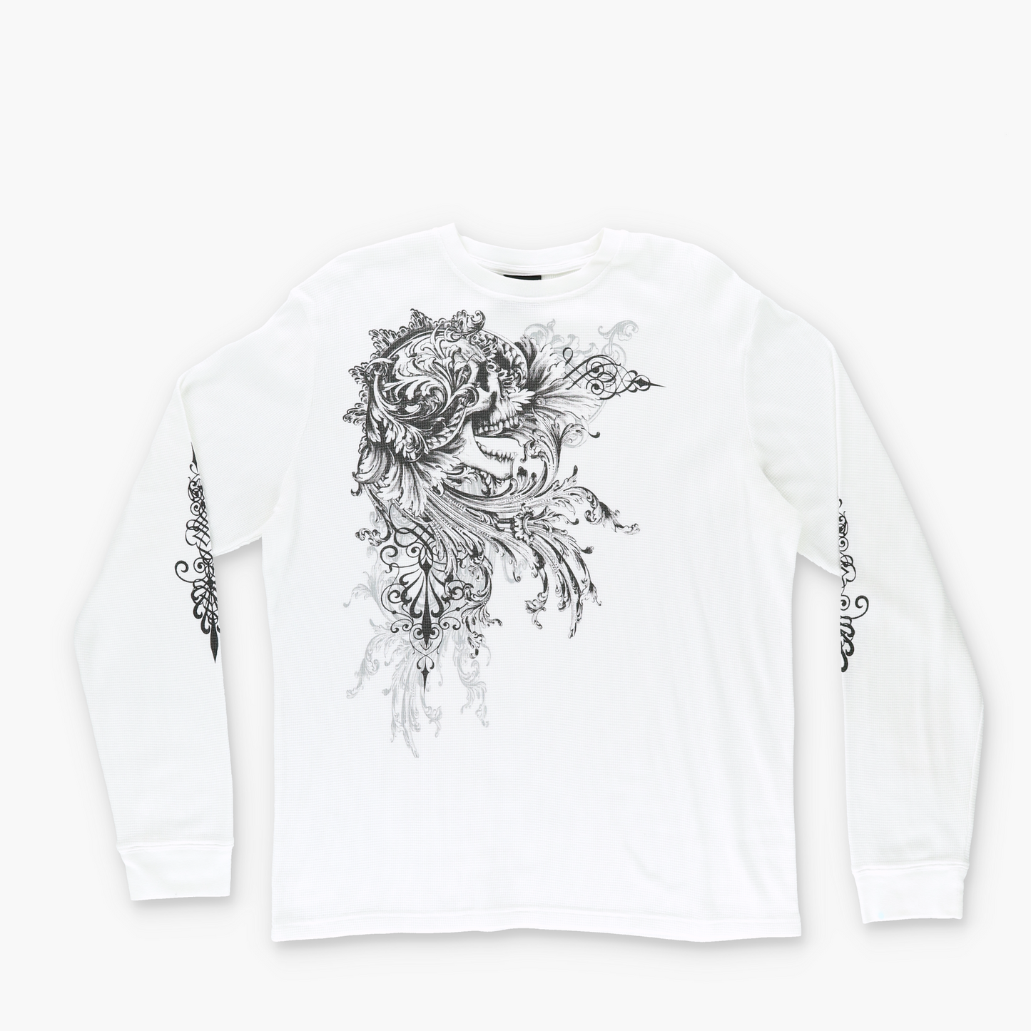 MMA ELITE Y2K Punk Skull Graphic Thermal Long Sleeve (L-XL)