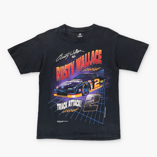 NASCAR Rusty Wallace #2 'Track Attack' Single Stitch T-Shirt (S-M)