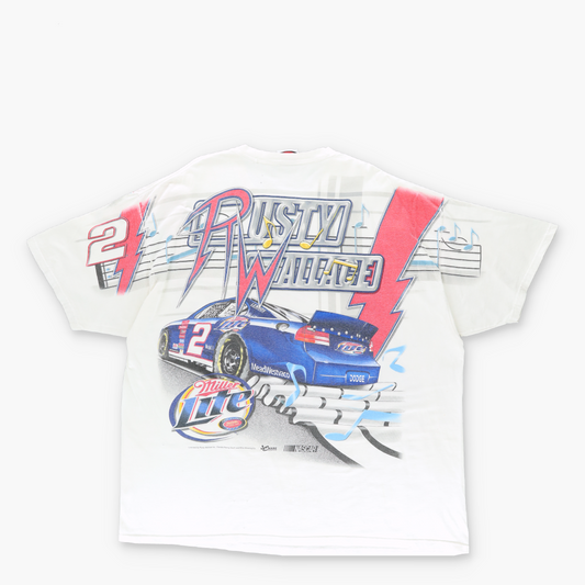 NASCAR Rusty Wallace 'Rockin in the USA' All Over Print T-Shirt (XXL)
