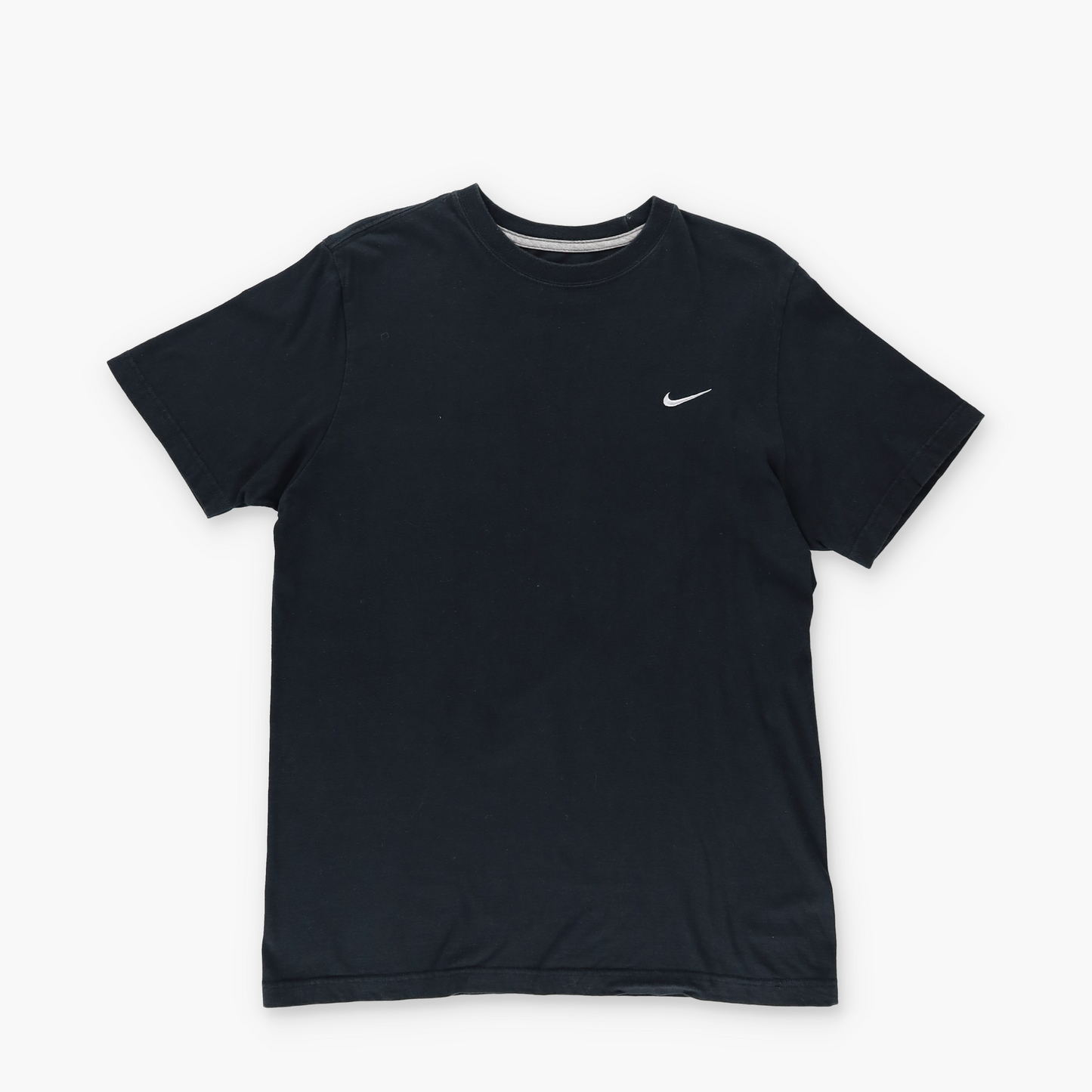 NIKE Embroidered Swoosh Black 100% Cotton T-Shirt (L)
