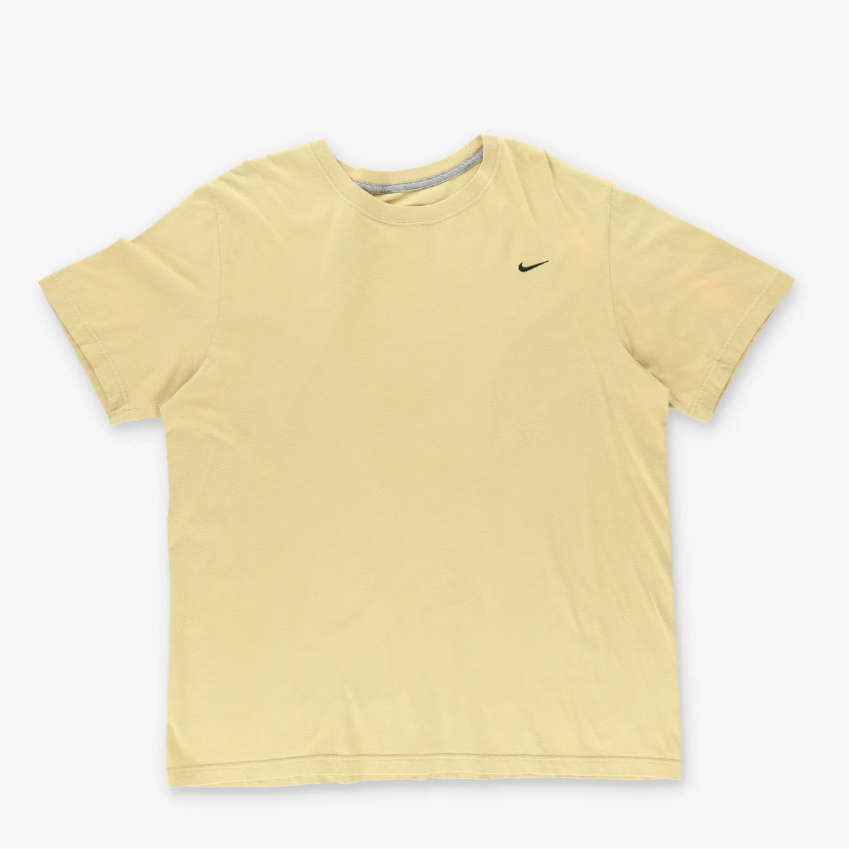 NIKE Embroidered Swoosh Mustard Yellow T-Shirt (XL) Vintage Sole Melbourne