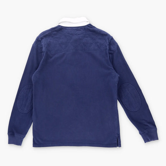 Vintage POLO RALPH LAUREN Navy & White Embroidered Rugby Sweatshirt (S-M)