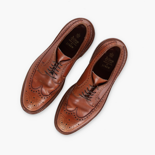 ALDEN J.Crew Tobacco Leather 97641 Long Wing Bluchers (8)