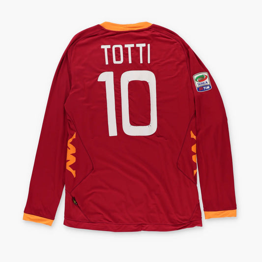 AS Roma 2011/2012 Totti #10 KAPPA Long Sleeve Home Soccer Jersey (XXL) Vintage Sole Melbourne