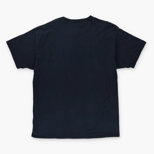 VINTAGE Glow Skull Flame Grunge Blue & Black Tee (XL) Vintage Sole Melbourne